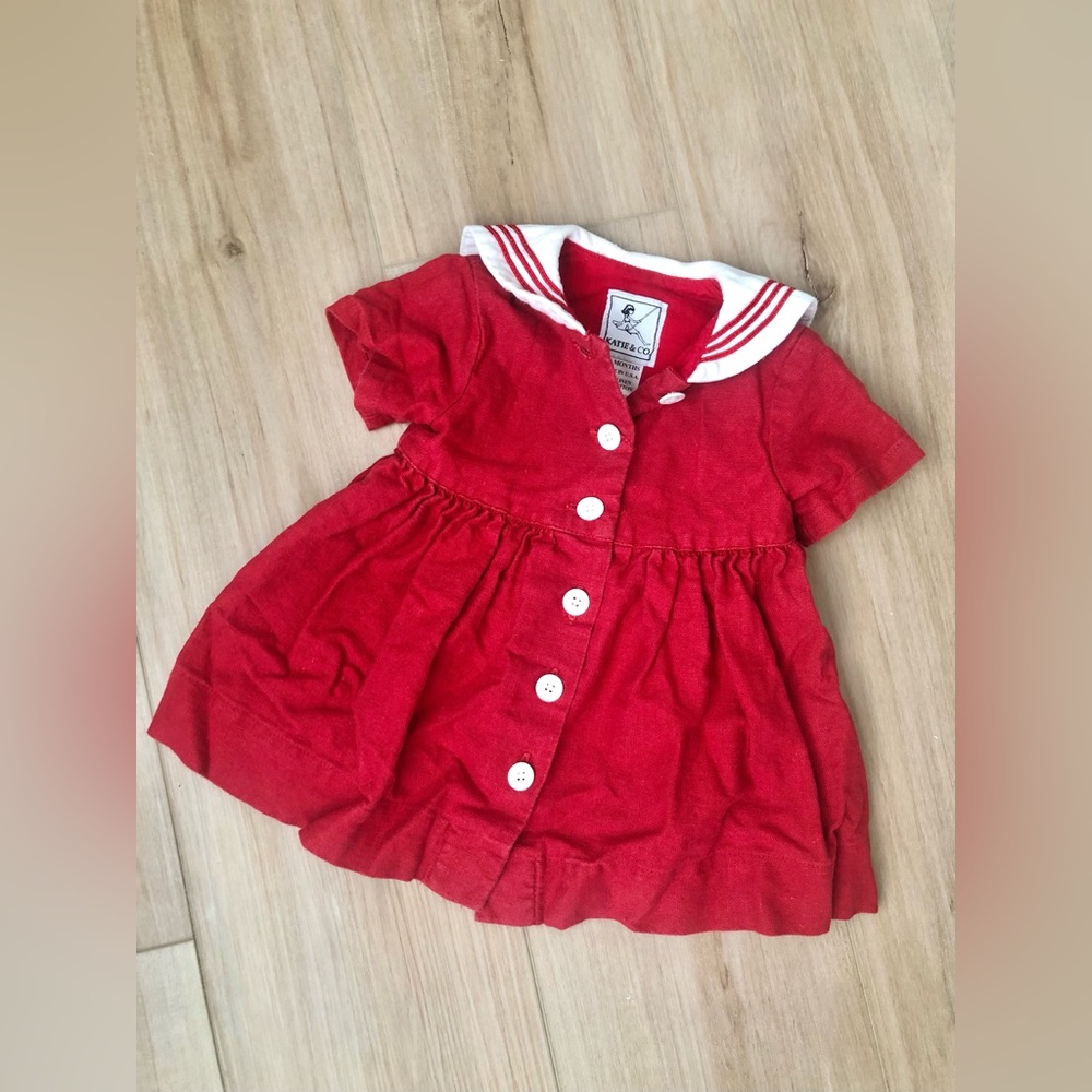 Vintage Katie & Co Red Sailor Dress